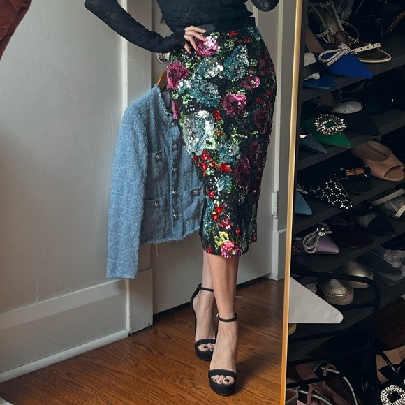 Erdem hand sequin midi skirt - Picture 5 of 5
